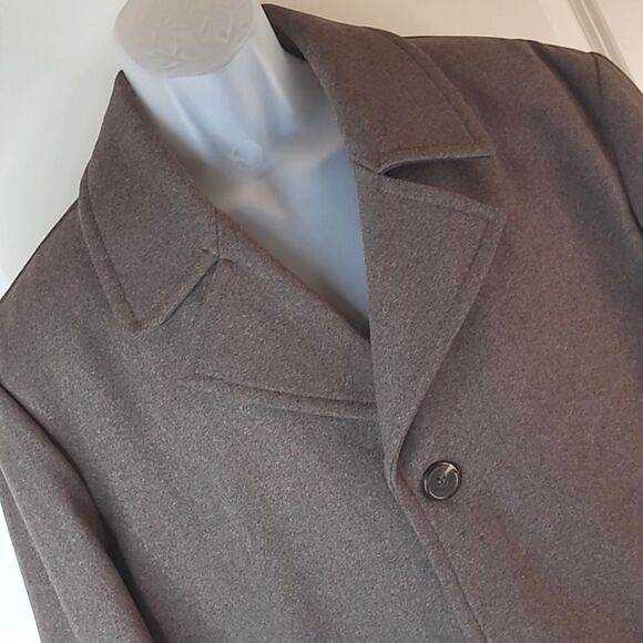 London fog  sz L brown 50% Wool coat NWOT - Picture 2 of 14
